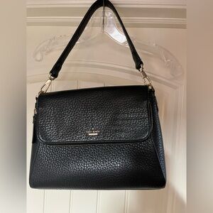 Black Kate Spade pebbled leather crossbody bag.